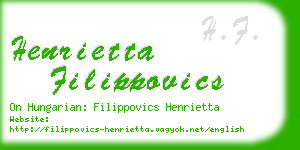 henrietta filippovics business card